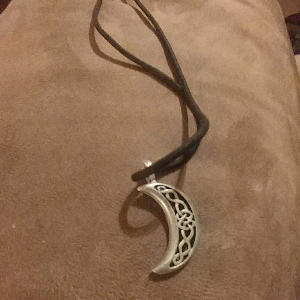 Celtic,black cord necklace
